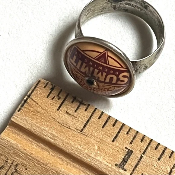 Artist Designed- Silver & Steel Ring and Gold-Toned Ring- one of a kind - Picture 5 of 10